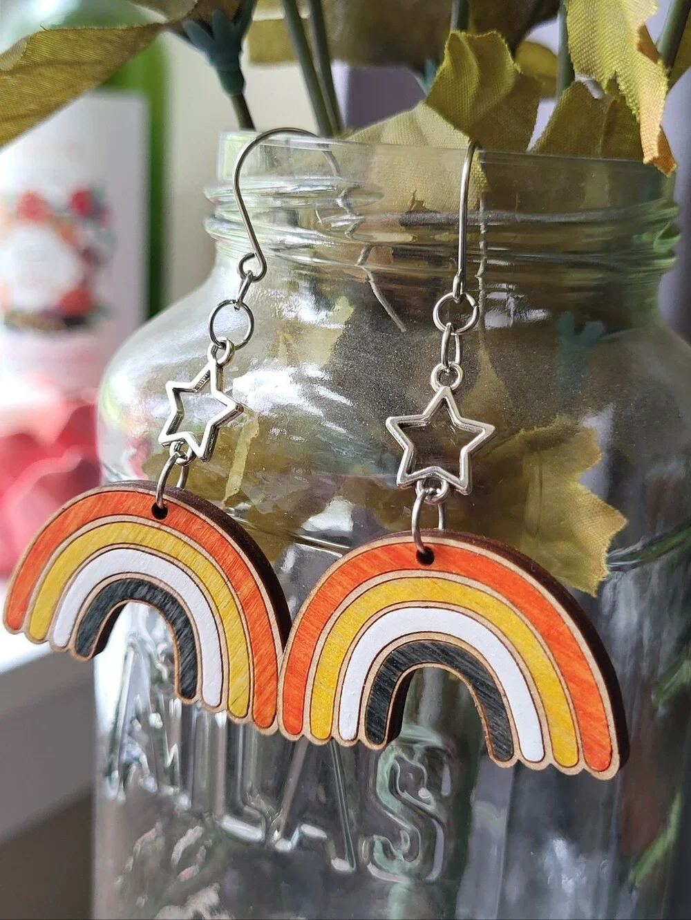 🌈⭐️ Retro Rainbow Star Earrings